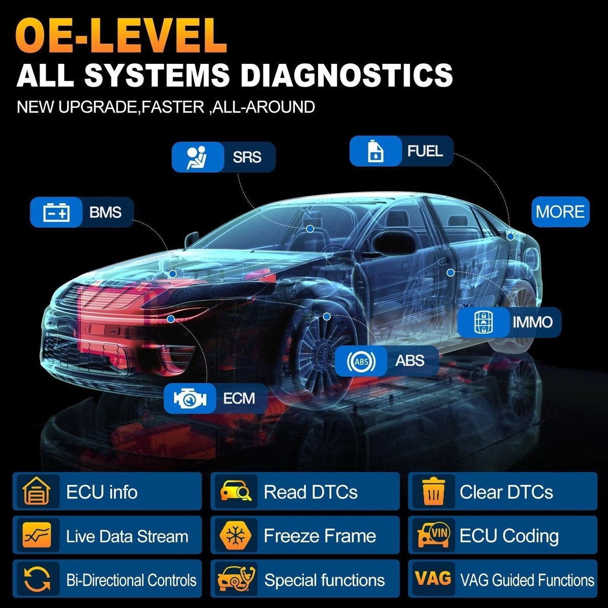 LAUNCH X431 PRO ELITE 8'' Professional Automotive Diagnostic Scanner LAUNCH