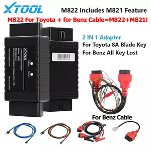 XTOOL M822 Key Programmer Fit For Toyota/Mercedes All Lost For D7W D8W X100PADS