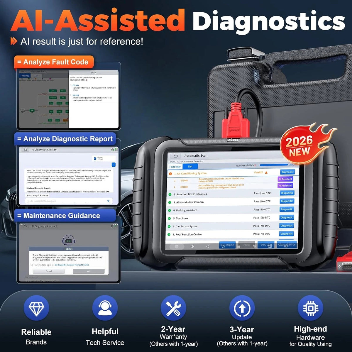 XTOOL D8S V2.0 ECU Coding Key Programming Diagnostic Tool Xtool